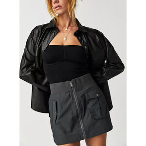 Free People 'Ksubi Elemental' Black Nylon Cargo Skirt Size 25